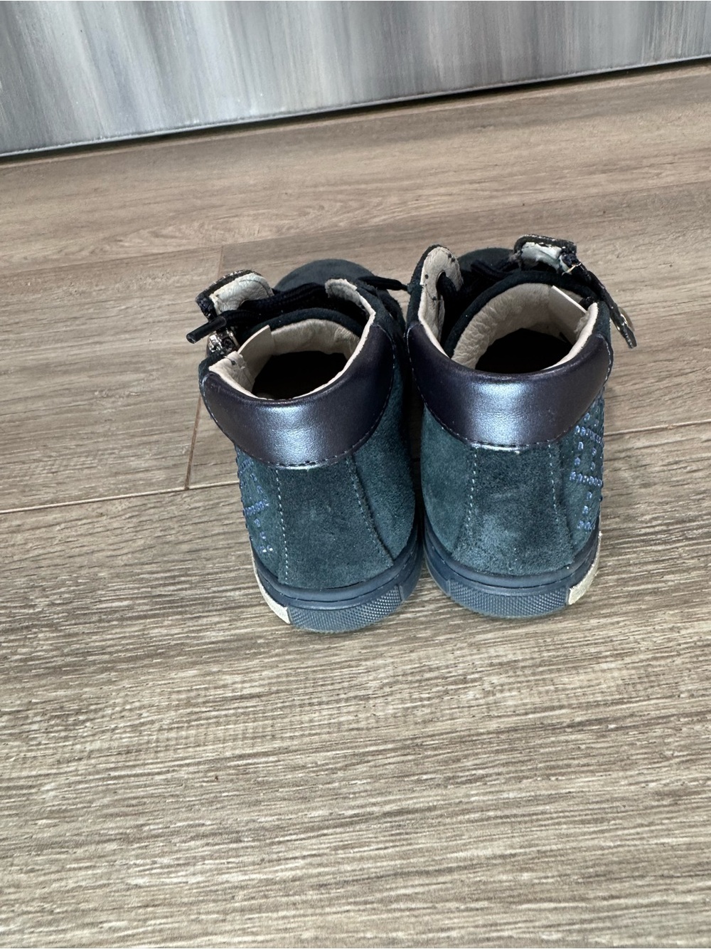 Primigi Navy Rhinestone High Top Shoe - Picture 2 of 7